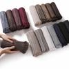 Neuankunft Damen Muslimischer Schal Schals Einfarbiges Kopftuch Wickeltücher Große Größe Einfaches Knitter-Viskose Hijab Islamischer Turban Kopfbänder Foulard