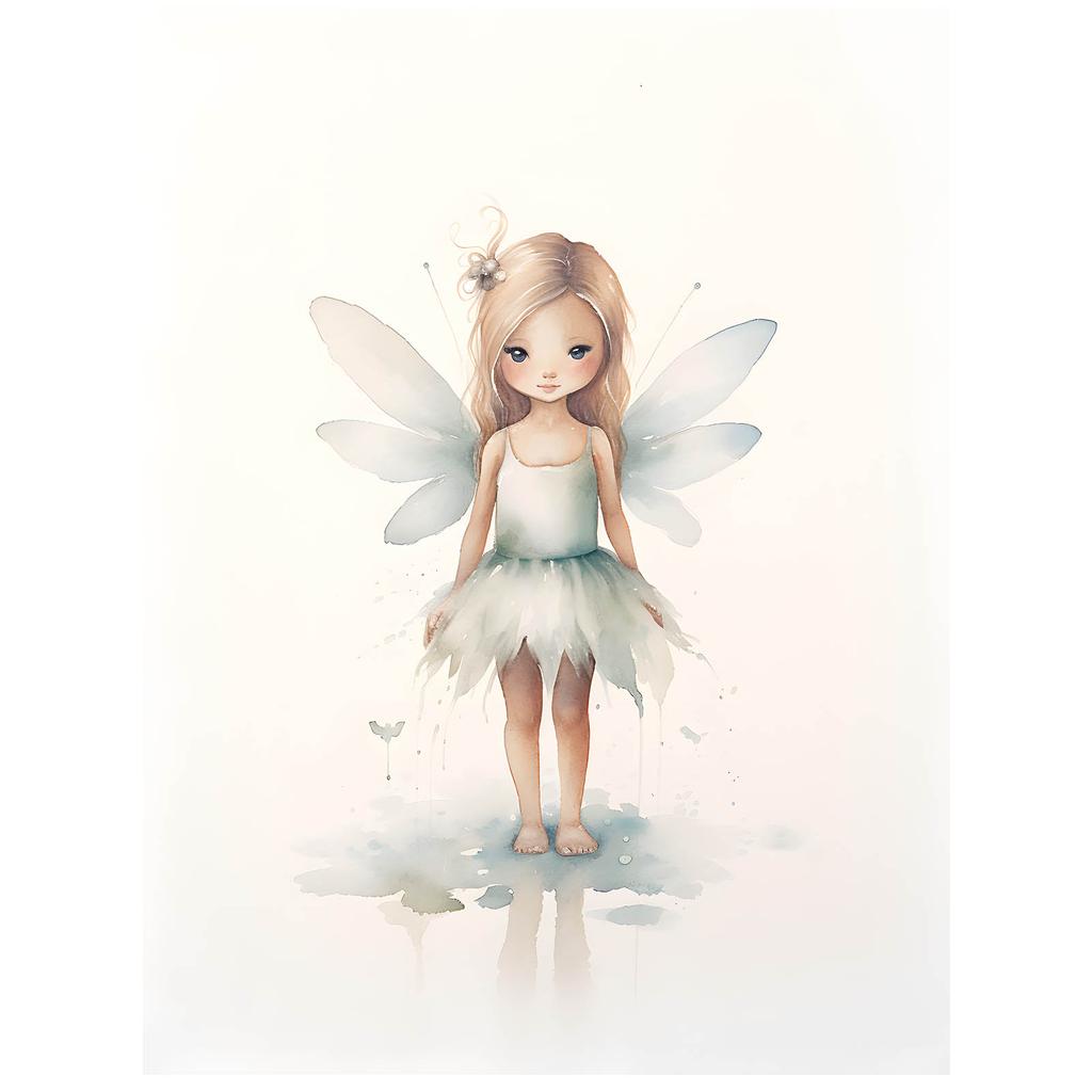 Zielona Wróżka W Krainie Magii Zielona Wróżka W Krainie Magii, 40X50 Cm, Rama Aluminiowa Złota, Papier Matowy 230 Gsm