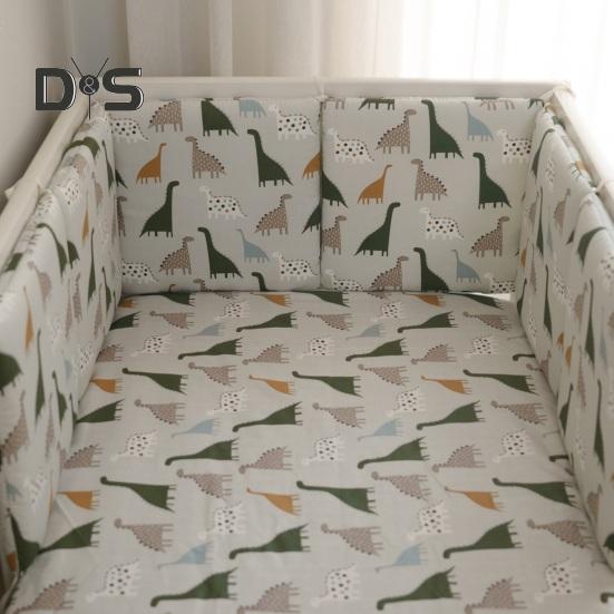 6-teilige Krippeneinlage zum Zahnen, 11,8 x 11,8 Zoll, Antikollisions-Babybett-Stoßstangenpolster, Krippenseitenschutz, Kinderbettschienenschutz