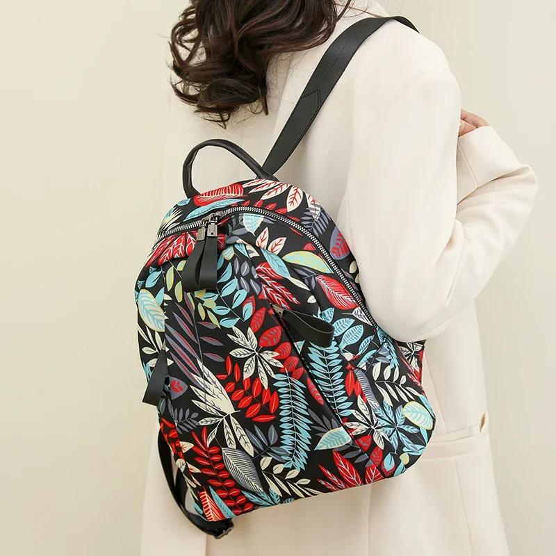 2025 Hot Sale Soft Oxford Interior Compartment Softback Backpacks Casual Handle Interior Zipper Pocket School Bags for Women
