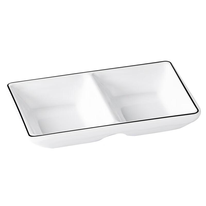 MOLUONA Melamine 3-Compartment Dipping Sauce Plate