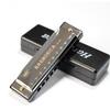 3 Colors Metal Blues Harmonica Professional Titanium Brass Wind Instruments Stage Music Performance Daily Practice Tool XJM
