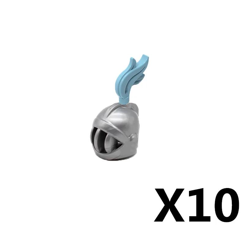 Medieval Knight MOC Building Block Helmet Mask Soldier Weapon Short Trident Shoulder Armour Vest Gun Hoe Axe Sword Toy Gift K049