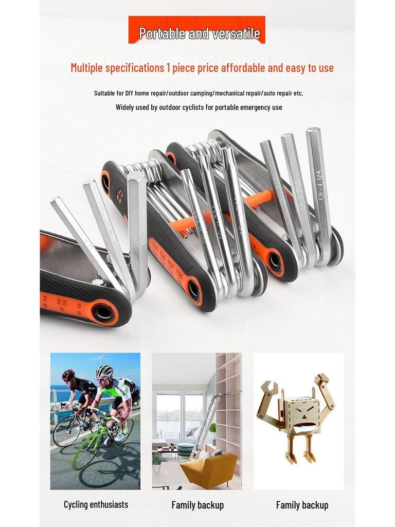 Folding Universal Hex & Torx Key Tool Set - Metric & Imperial