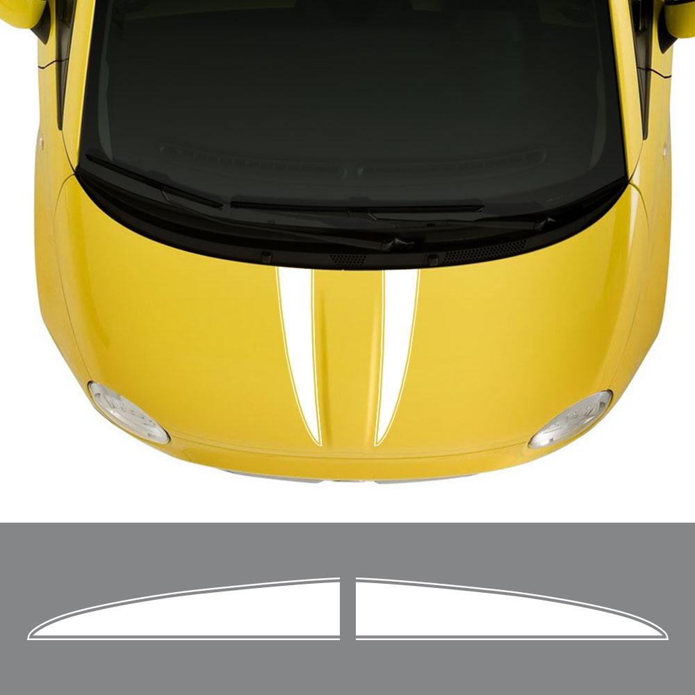 2PCS Car Hood Bonnet Stickers For Fiat 500 Abarth 595 Tuning Accessories Vinyl Film Decals Auto DIY Stripes Styling Decoration