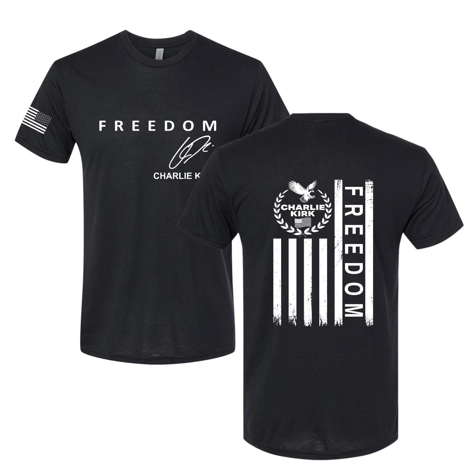 Charlie Kirk Freedom Mens Premium T- Shirt 2XL
