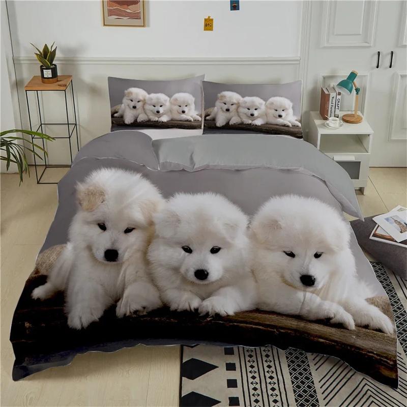 3D French Bulldog Bedding Set Cute Puppy Duvet Cover Cartoon Pet Animals Home Textiles Queen King Full 2 3Pcs