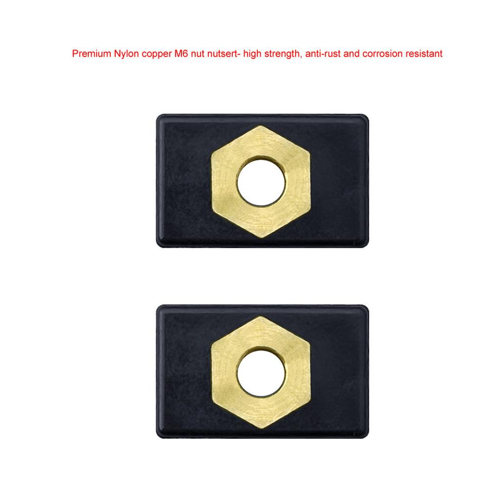 6mm Copper Sliding Nut Boat Rail Hardware Kayak Track Rail Copper Nut Fishing Rod Holder Mounting Base Nut Enduring