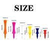Golf-Tees, 6-Colors Each of 50pcs, Assorted Size 70mm/57mm/51mm/45mm/38mm/32mm
