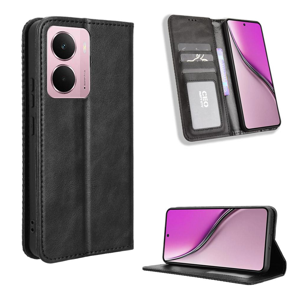 For Realme Neo7x 5G/Realme 14 5G/Realme P3 5G Retro PU Leather Case Phone Wallet Stand Cover