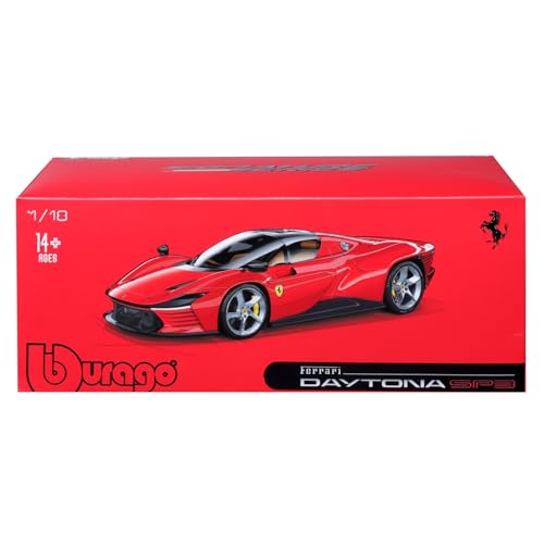 Bburago 1/18 Scale Signature Series Ferrari Daytona SP3 Red / Diecast Model Car, Finished Model, 18-16912 RD