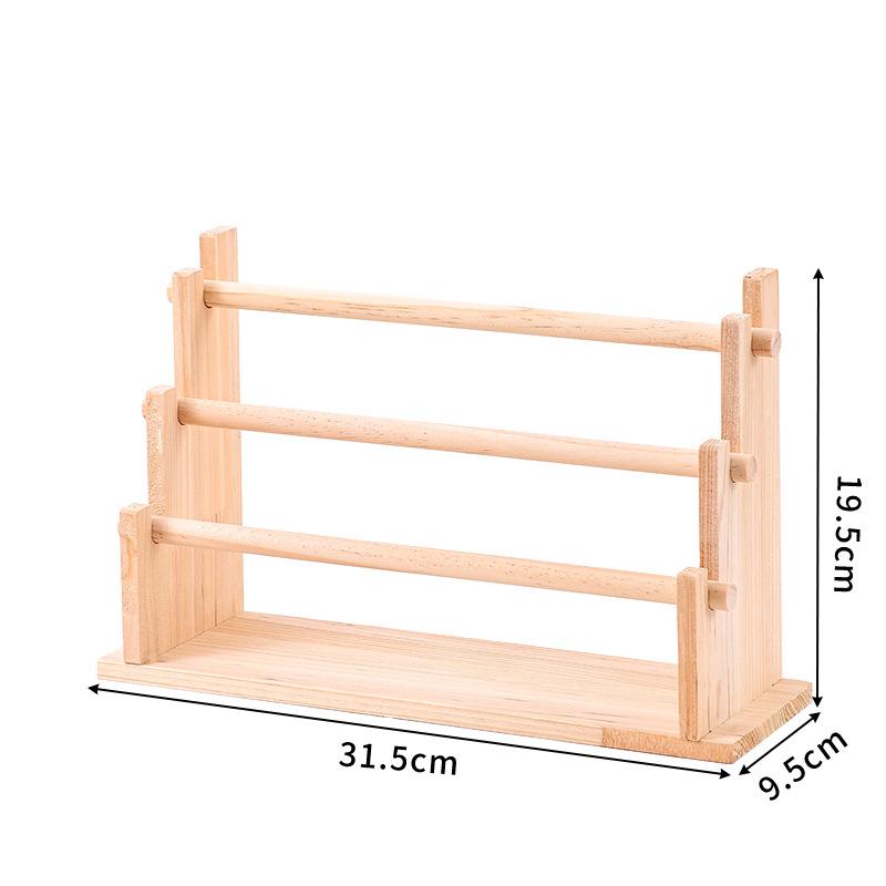 Vintage Wooden Bracelet Storage Rack, Stepped Bead Display Rack, Jewelry Storage Rack, Watch Hair Clip And Headband Display Rack