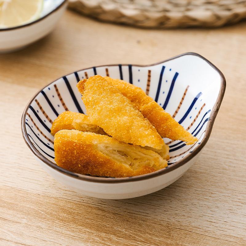 Japanese Ceramic Dish Seasoning Bowls, Heat-resistant Underglaze Colored Cute Bowl Dish, Creative Kitchen Utensils Dipping Dish
