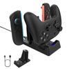 Нова док-станція для заряджання контролера Switch 2 Pro Заряджання Швидке Одночасне Світлодідна індикація Захист від перевантаження USB Портативна 3-в-1 та контролери Joy-Con, Joy-Con