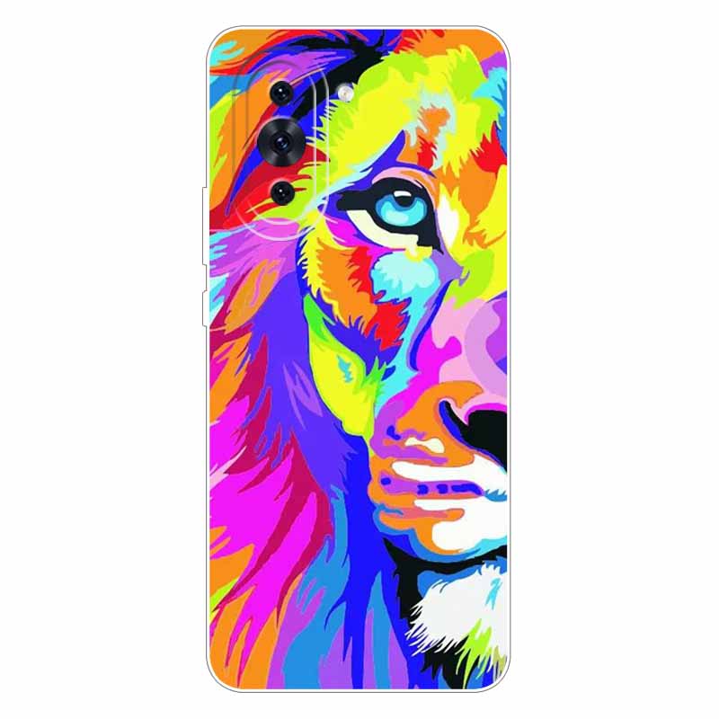 For Huawei Nova 10 Case Fashion Silicone Soft Cat Lion Back Cover for Huawei Nova 10 Case Protection Nova10 Cool Cartoon Shells