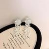 Rhinestone Floral Tassel Earrings Zinc Zinc Alloy Long Ear Drop Summer White Flower Earrings  Holiday