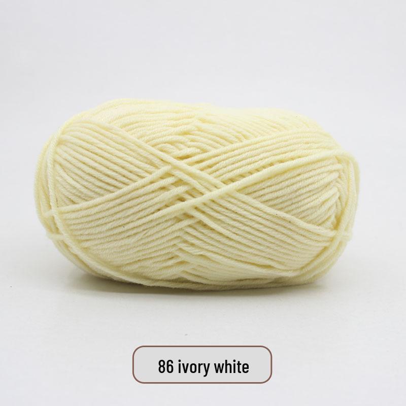 5-Strand Milk Cotton Yarn Scarf & Hand-Knitted Hat Yarn - Baby Soft, Medium Thickness, Free Shipping