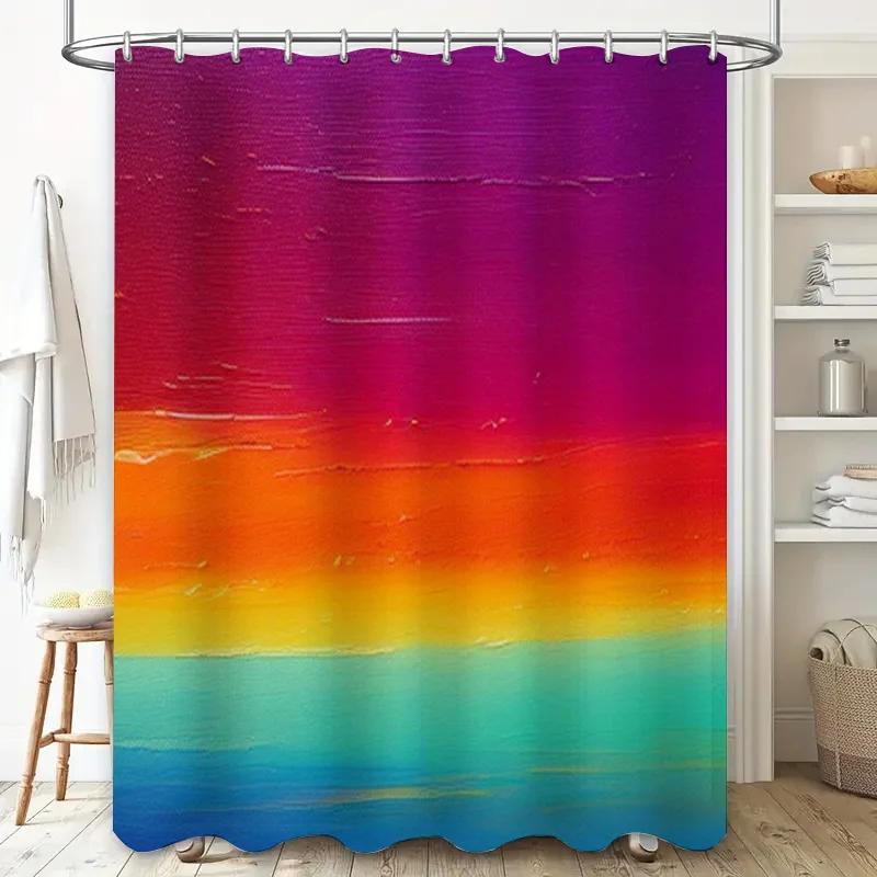 Dunika Chen Colorful Shower Curtain Bathroom Decor Customizable Waterproof Fabric Shower Curtains For Bath Tub