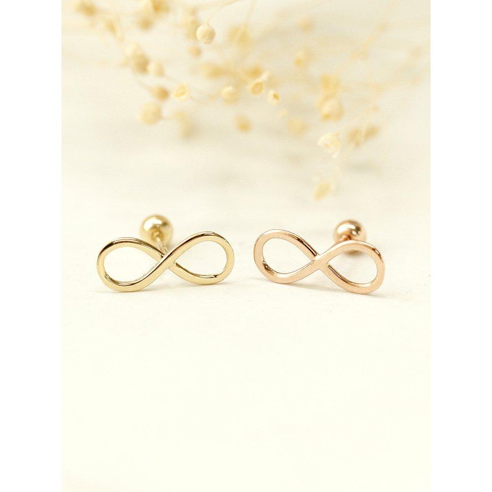14K Infinite Gold Piercing Earrings