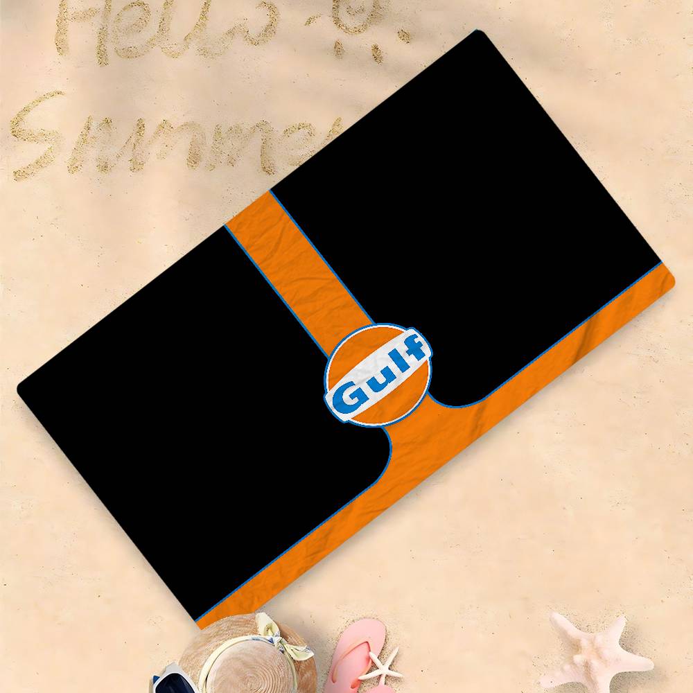 Manta de Microfibra para Coche de Carreras G-Gulf Secado Rápido Toallas de Playa Impresión Oversize Super Absorbente Manta Toalla para Piscina
