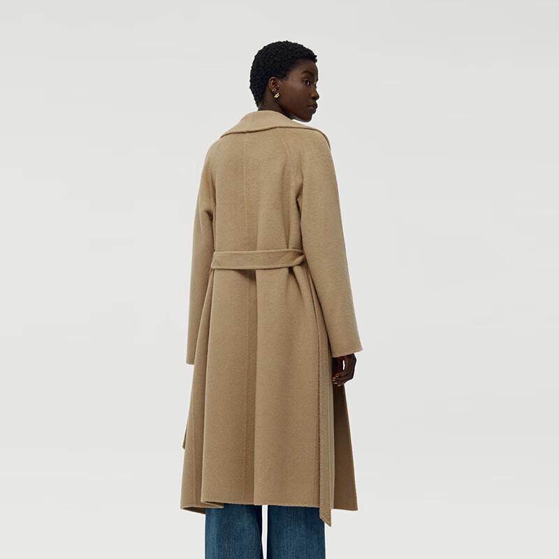 GOELIA Women's Camel Wool Robe Coat