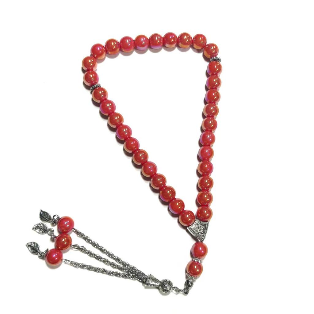 High-Temp Crystal Glass Islamic Prayer Bracelet 8mm UAE Muslim Beads