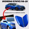 1Pair Side Mirror Cover Caps Door Rearview Cover For Honda Civic 2016- Blue