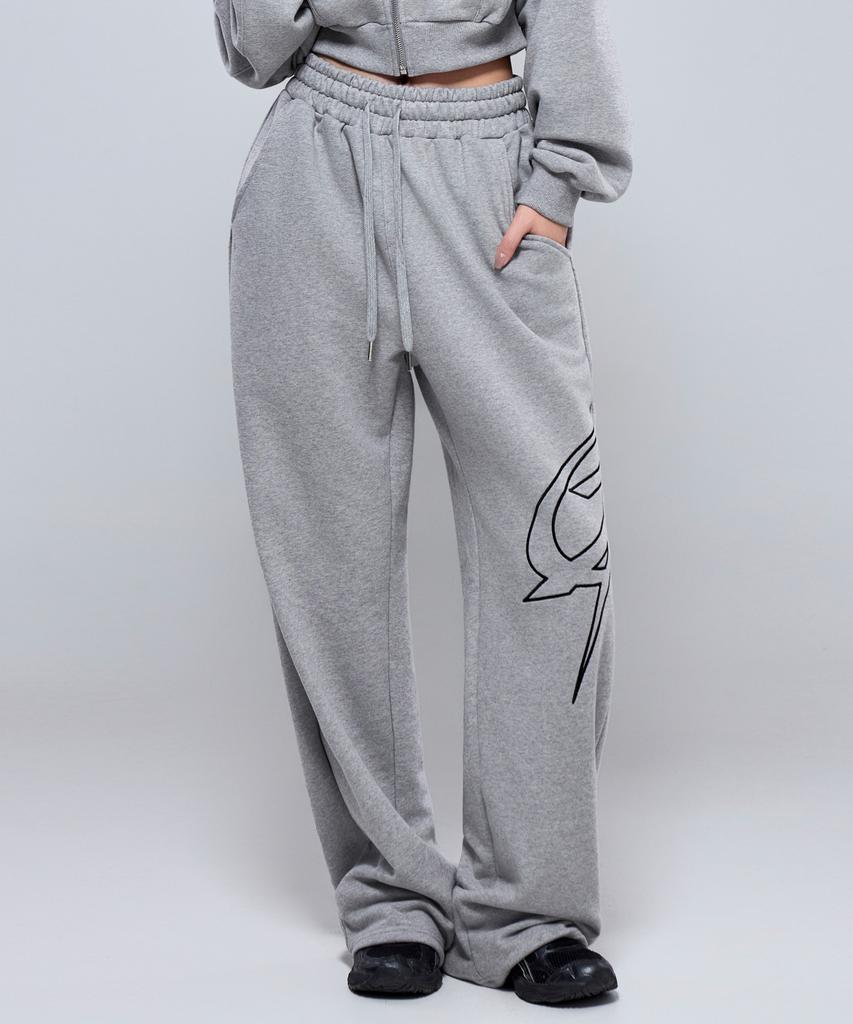 Pijikeolgameoncheu P5059 Big Symbol Women'S Wide Pants [3 Colors]