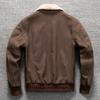 First Layer Cowhide Leather Genuine Leather Jacket Men's Plus Cotton Short Lapel Flight Suit Jacket Winter Large Size Jacket
