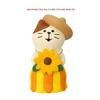 Trendy Japanese Watermelon Cat Figurine: Resin Ornament & Bonsai Decoration