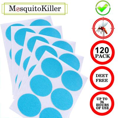120Pcs Mosquito Repellent Patches Stickers Kids Adults Home Outdoor Bugs Killer