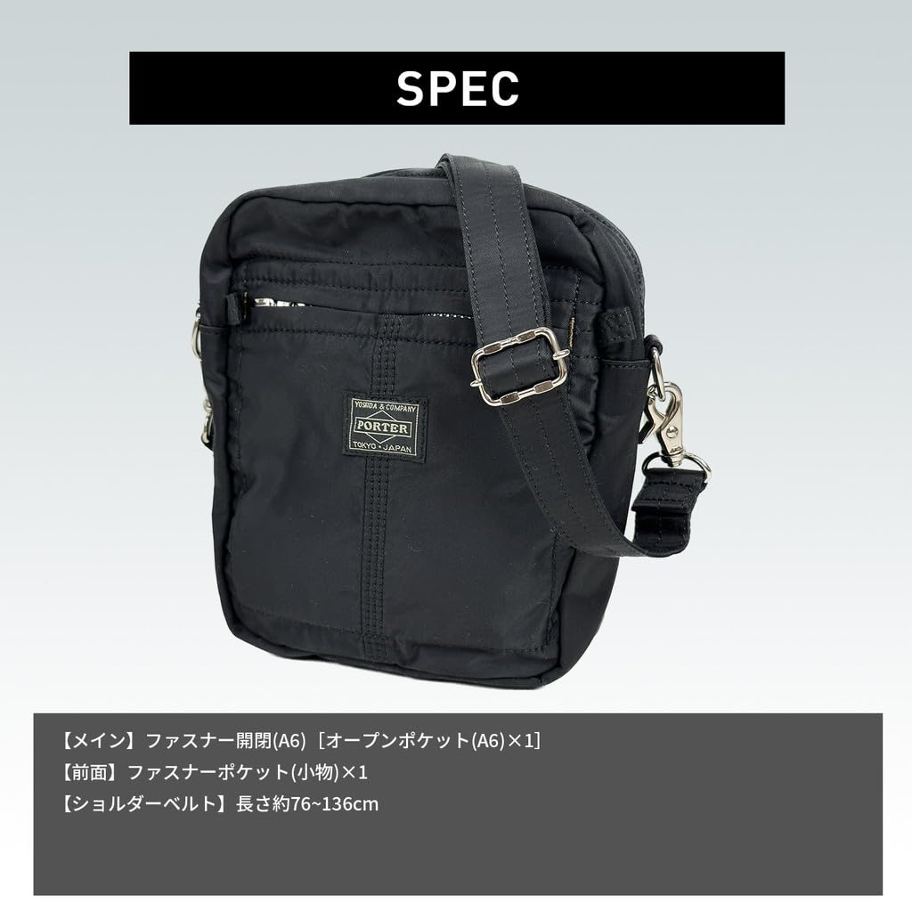 Mile Umhängetasche Yoshida Bag MILE Made in Japan A6 Größe Schwarz [Porter] 754-15116 (10)