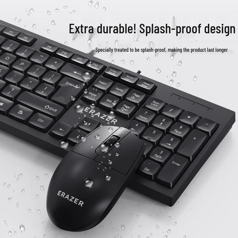Conjunto Teclado e Mouse de Escritório com Fio Lenovo KM106