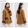 Handu Yishe Damen Jacke aus Wildlederimitat mit Wattierung