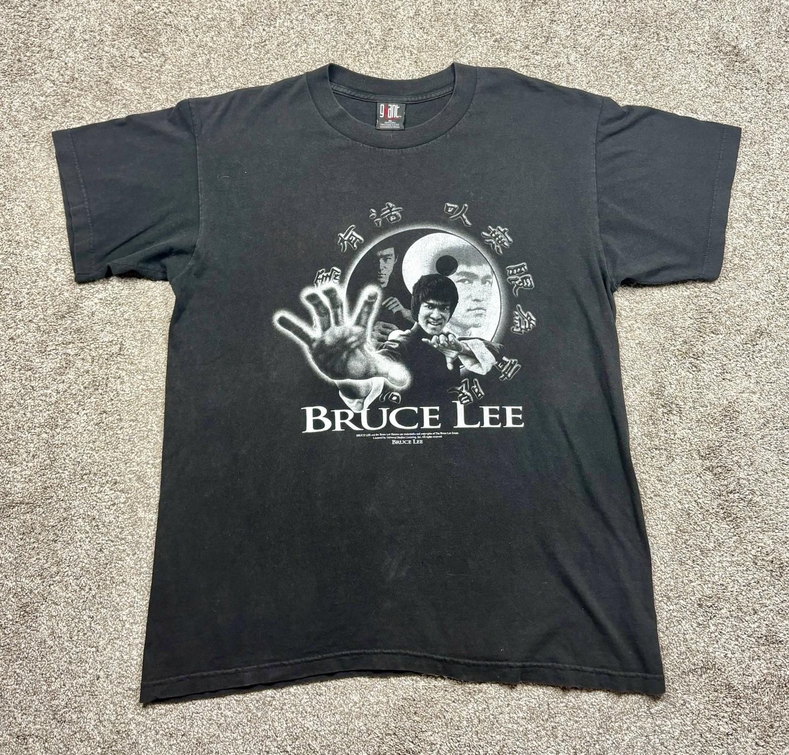 Vintage Bruce Lee T-Shirt Men’s Size XL Giant Tag Black Faded Unisex T-Shirt XXL