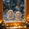 2PCS Hanging Christmas Plush Girl Doll Pendant Cartoon Short Plush Doll Decoration  Party