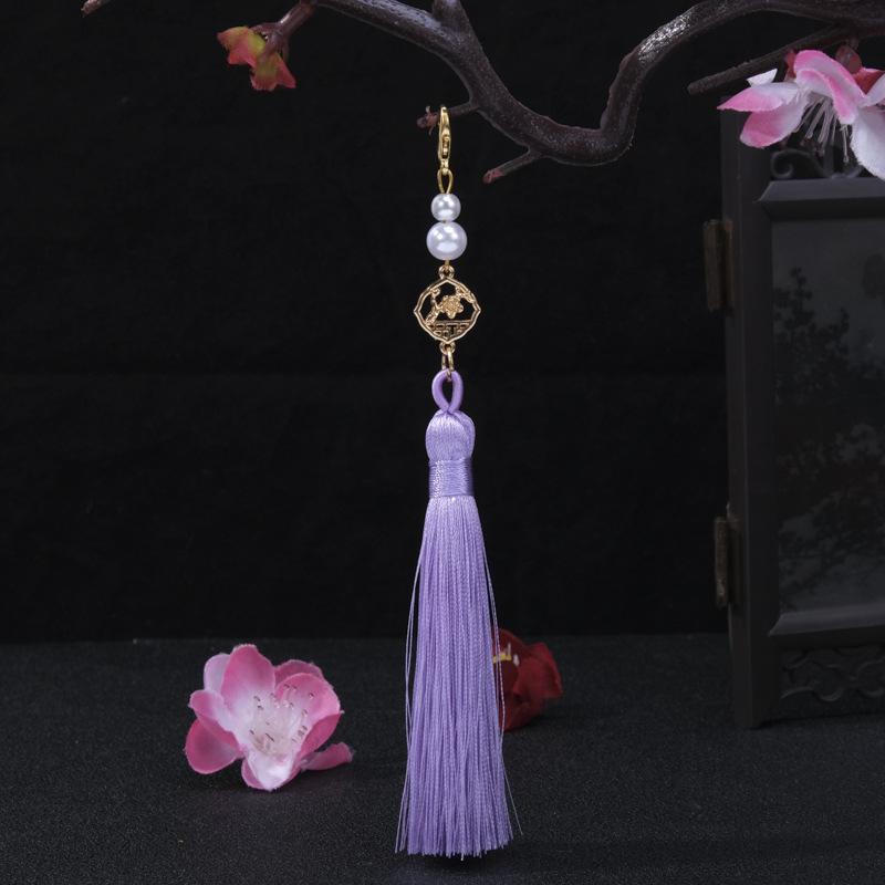 Traditional Plum Blossom Pearl Tassel Ornament for Clothing, Lanterns, Sachets, and Car Decor