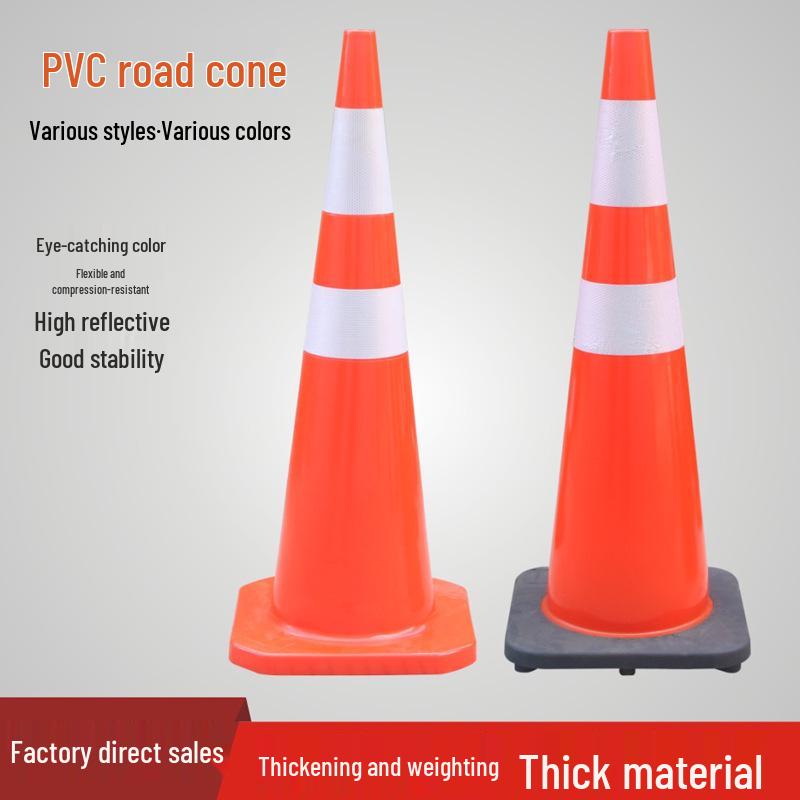 Reflective PVC "No Parking" Traffic Cone - Safety Roadblock & Ice Cream Bucket/Cup Design
