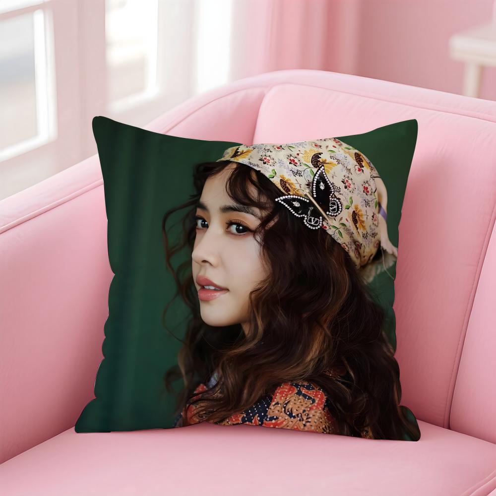 Popular Fashionable Chinese Singer JJolin Tsai Cushion Cover Pillow Case Soft Friendly Fabric Concealed Zipper