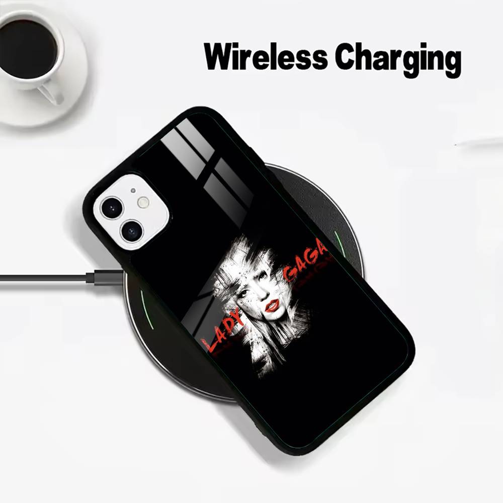 Star- L- Lady -G-Gaga Wireless charging phone case compatible with iPhone 17/16/15/14/13/12/11
