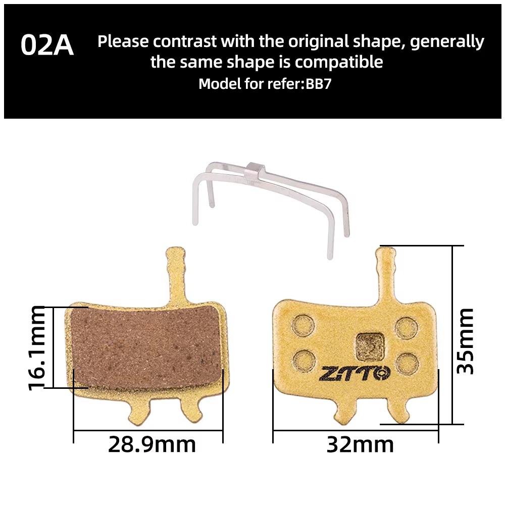

1 Pair Wear-resistant Bicycle Full-metallic Brake Pads Bicycle Accessories Copper Based MJ-02A