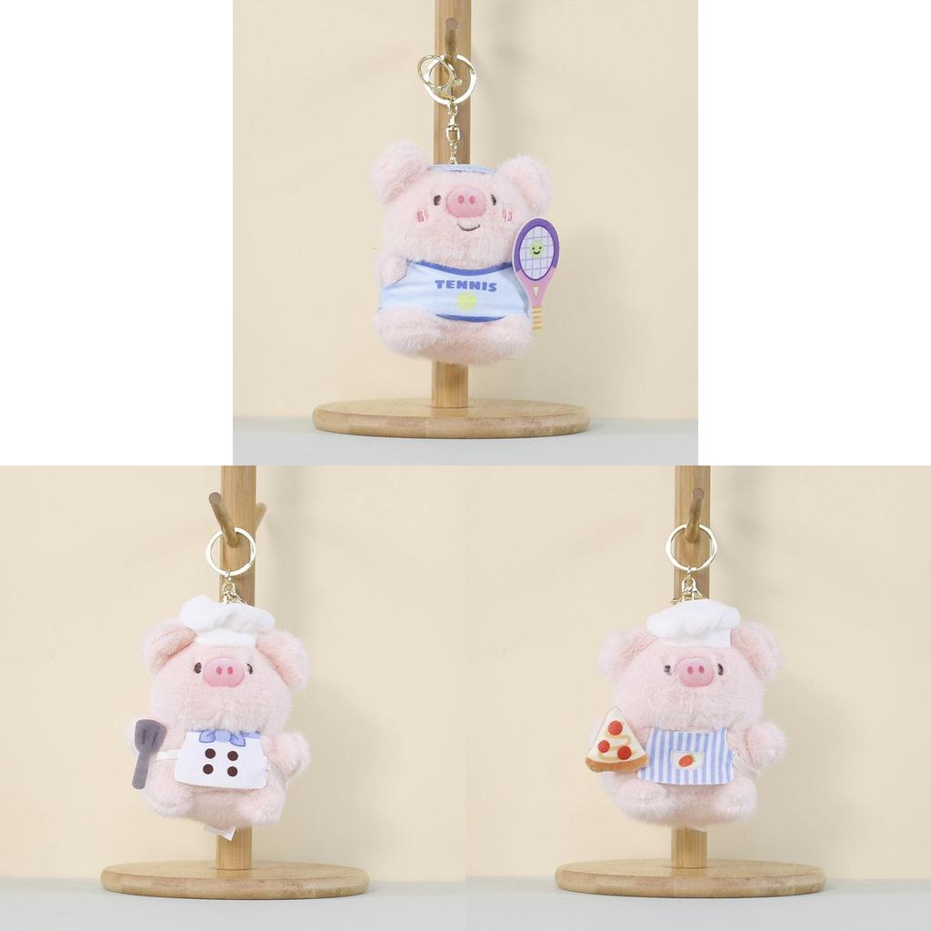Plush Pig Toy With Sports Design For Kids Gift And Bag Decoration
