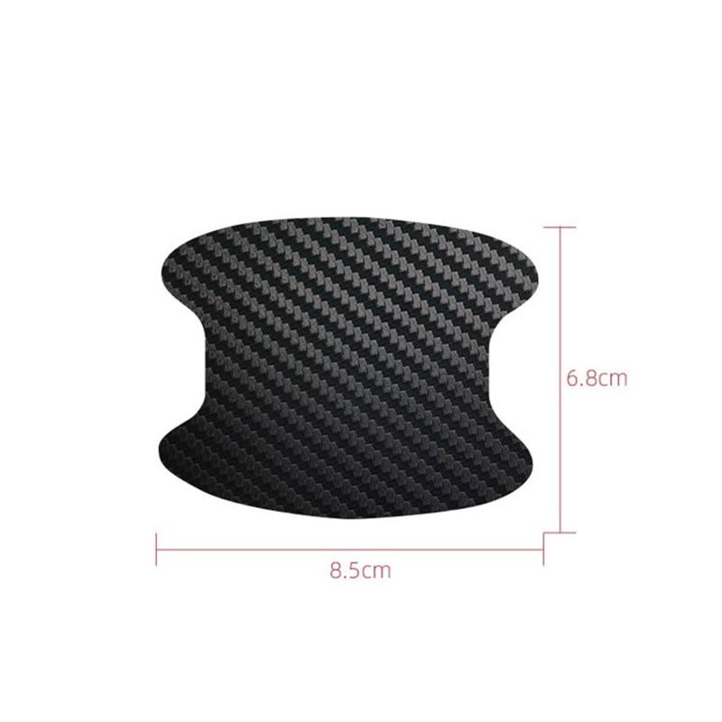 4pcs/Set Carbon Fiber Car Door Handle Cup Bowl Sticker Anti-Scratch Protective Cover Stickers Auto Exterior Styling Accessories