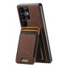 SUTENI H17 For Samsung Galaxy S25 Ultra Magnetic Case Card Slots Leather + TPU Kickstand Phone Cover