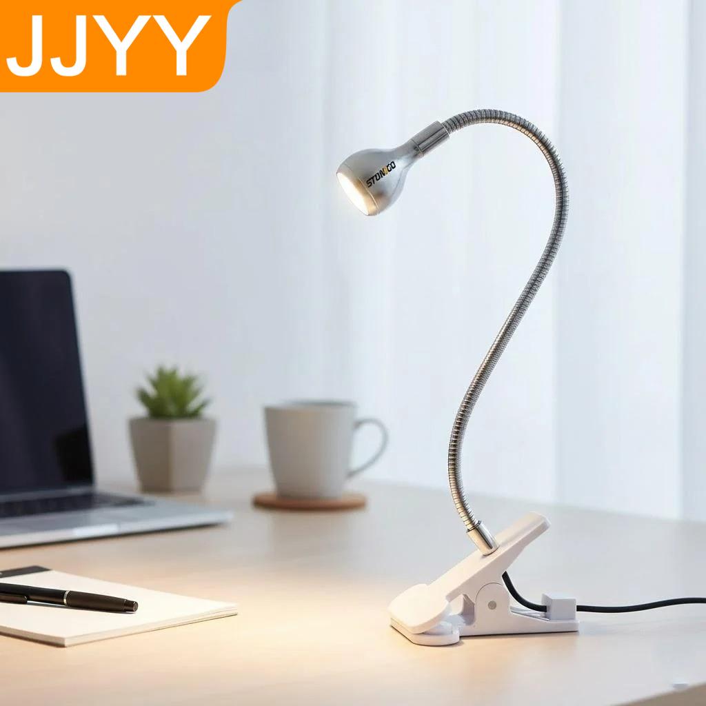 Flexible USB LED Desk Lamp 3W Adjustable Clip Light for Reading Home Office Gift Creative Task Lighting