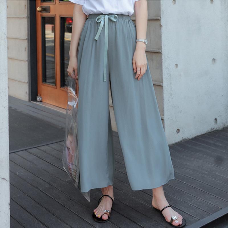 Frühlings-/Sommer Chiffon Weitbein Culottes für Übergrößen Damen - Lässig & Locker geschnitten