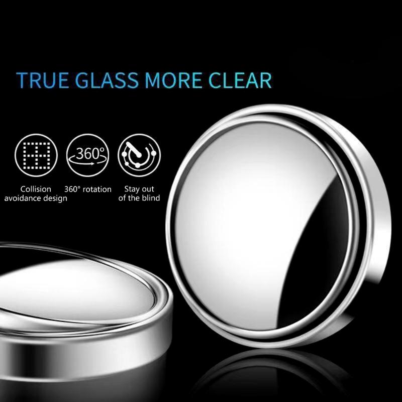 Blind Spots Auxiliary Mirrors Round Glass Frameless Convex General  Fit Car Safety Mirror Simple Use for Car SUV Truck