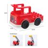 Compatible Large Particle Building Block Table with Cartoon Car, Bus, Airplane, and Sedan Accessories for Children