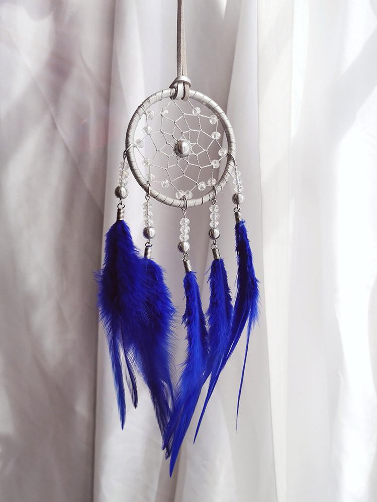 Creative Hand-woven Car Pendant Dream Catcher Feather Wind Chime Valentine's Day Gift Bedroom Hanging Ornaments Home Decoration