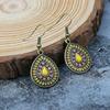 1 Paar Ohrringe Wassertropfenform Böhmischer Stil Glitzer Hängend Ohrschmuck Ohr-Accessoires für Damen